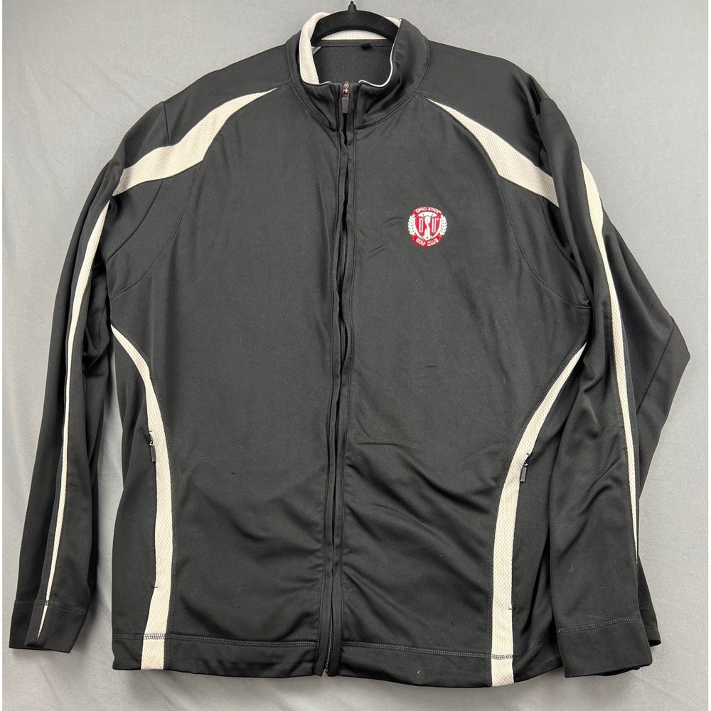 Vintage Ohio State Gear For Sports Jacket Mens XXL Golf Club Black ARC Track Zip